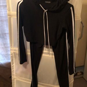 Black and white tennis court fashion nova set